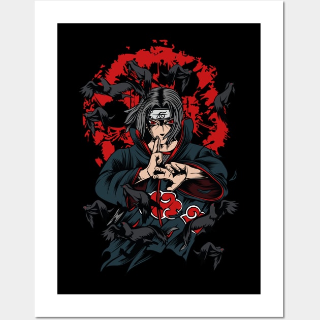 Itachi Genjutsu Anime Fanart Wall Art by Planet of Tees